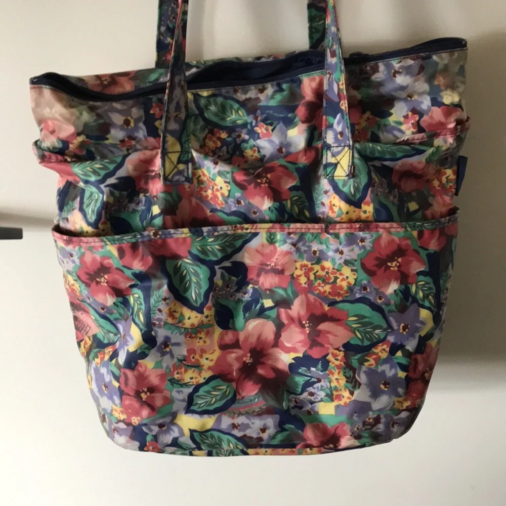 Vintage Babies Alley Floral Diaper Tote